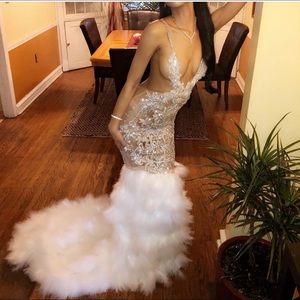 Crystal prom dress